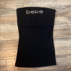 BEBE logo tube top